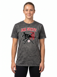 Jacksonville State | Omaha Dreams Acid-Wash Tee — Women's