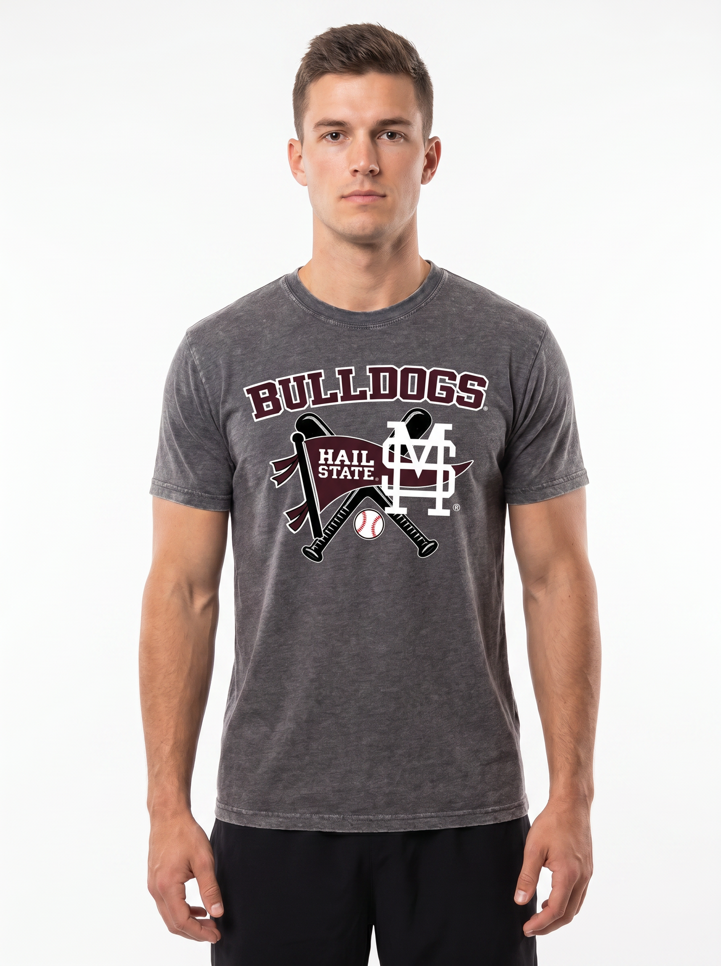 Mississippi State | Omaha Dreams Acid-Wash Tee — Men's