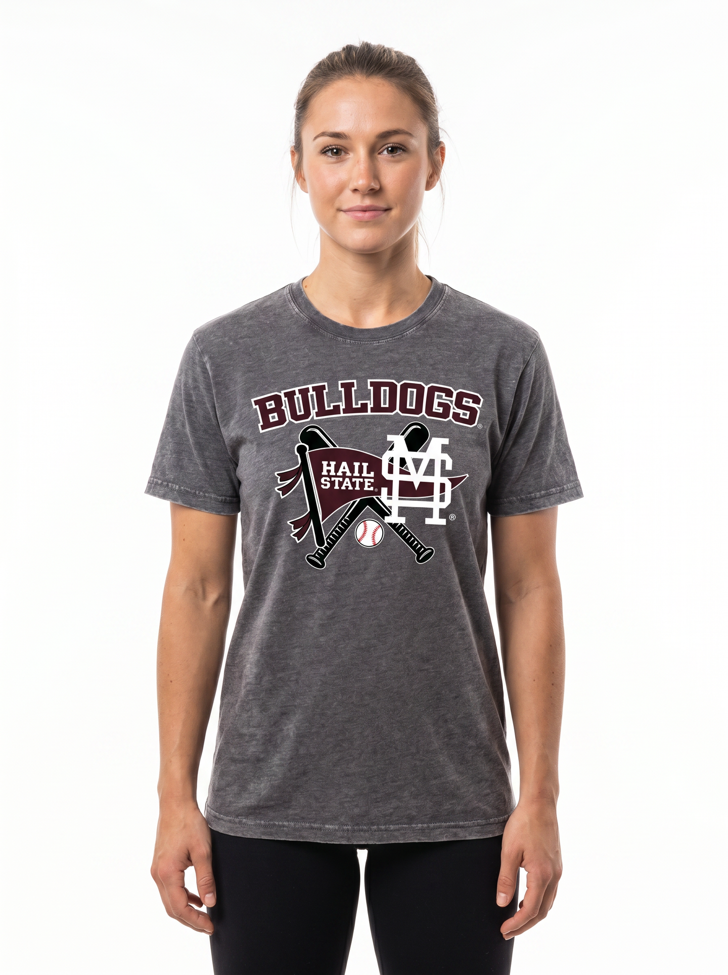 Mississippi State | Omaha Dreams Acid-Wash Tee — Women's