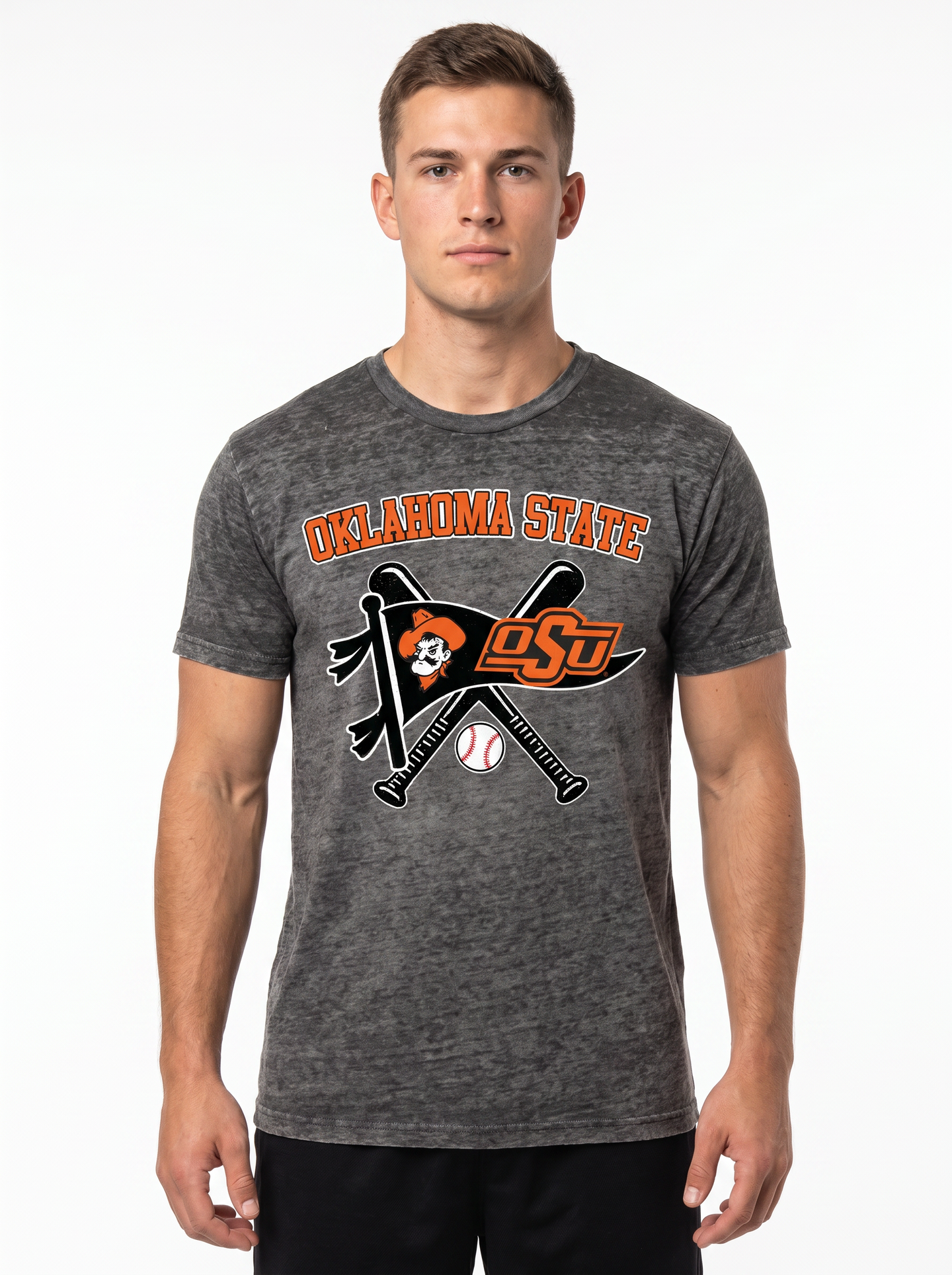 Oklahoma State | Omaha Dreams Acid-Wash Tee — Men's
