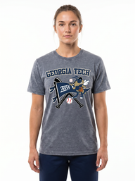 Georgia Tech | Omaha Dreams Acid-Wash Tee — Women's