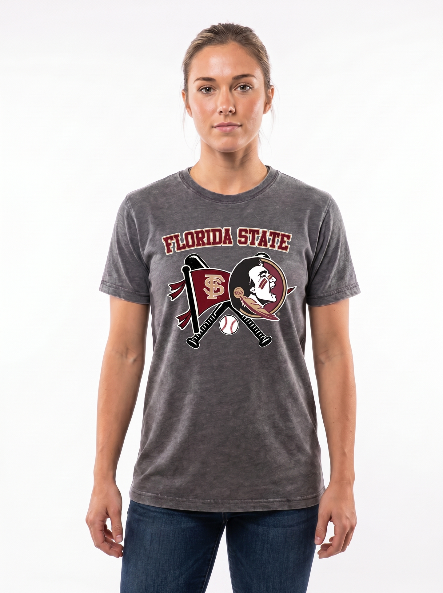 Florida State | Omaha Dreams Acid-Wash Tee — Women's