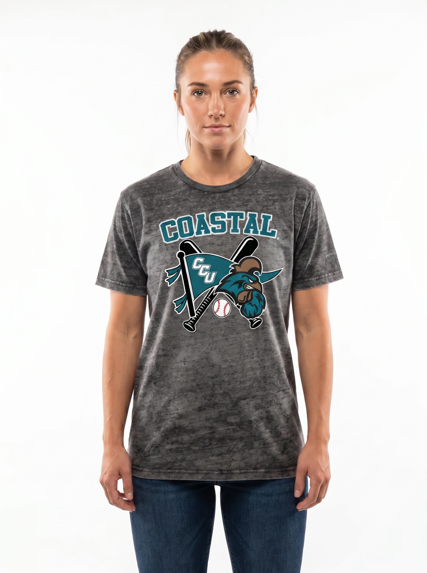 Coastal Carolina | Omaha Dreams Acid-Wash Tee — Women's