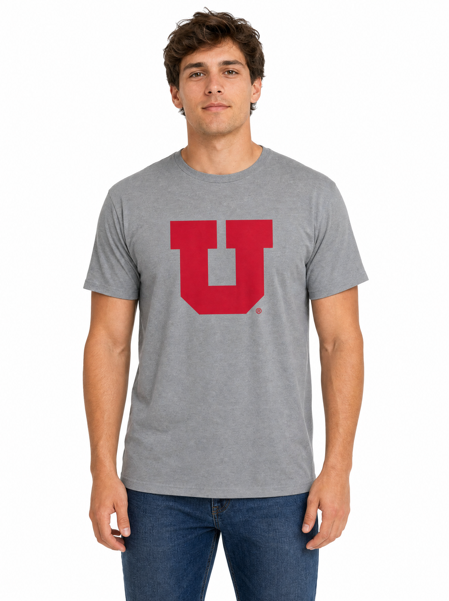Utah Utes Men's | Grey "Block U" Tee