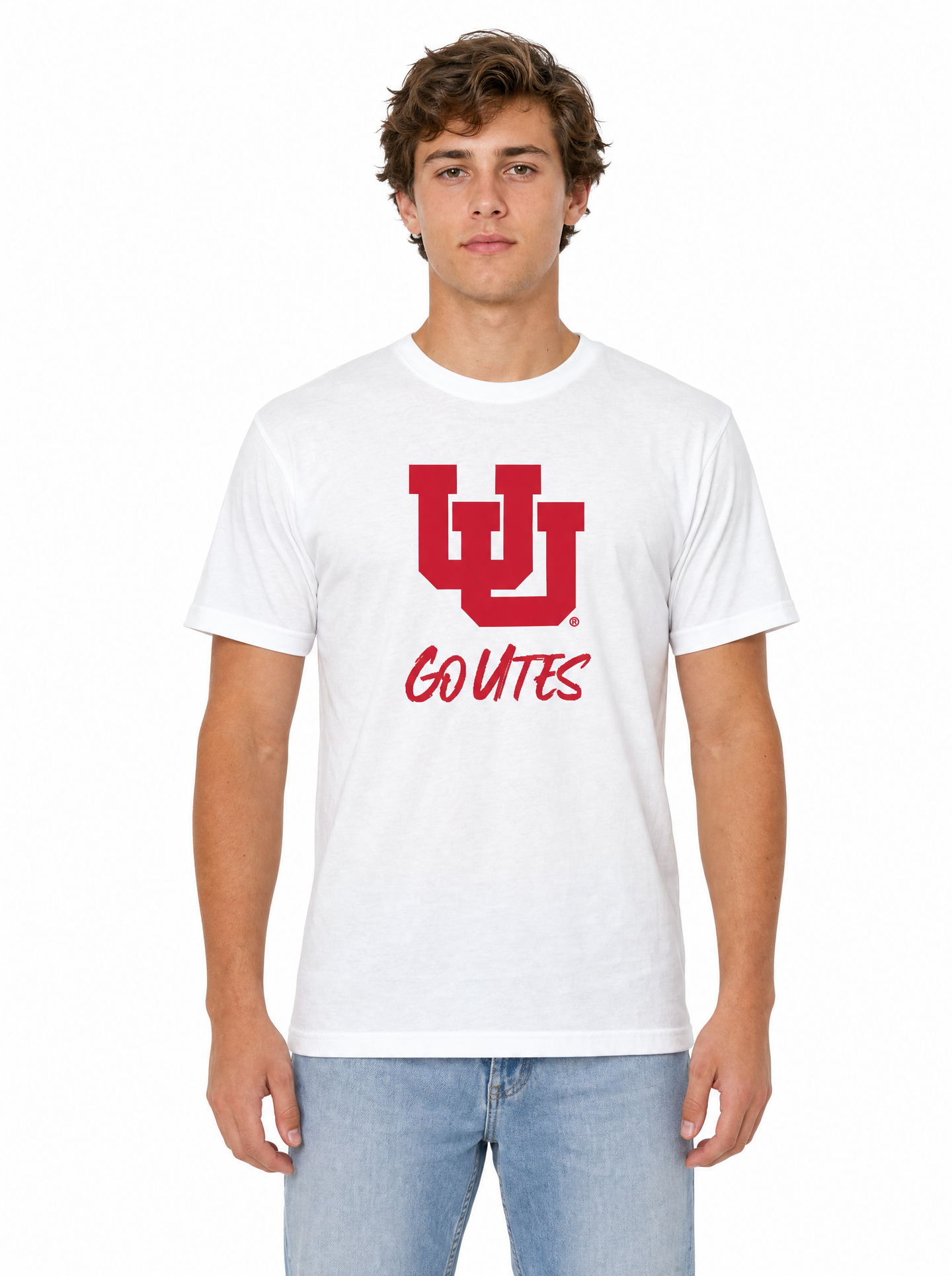 Utah Utes Men's | White "Go Utes" Tee