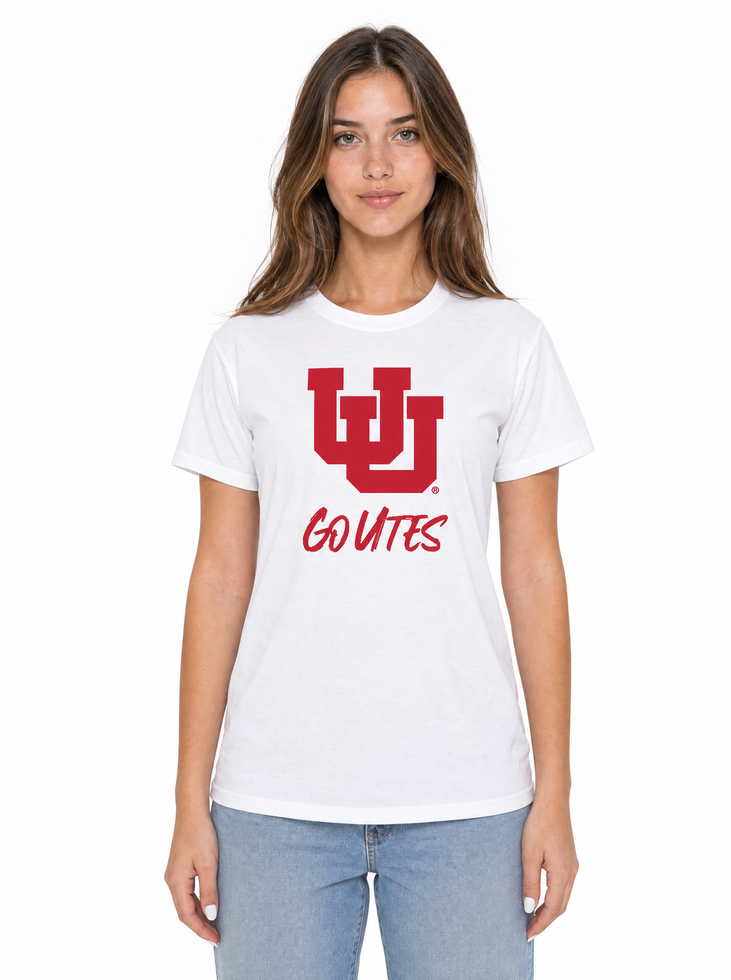 Utah Utes Women's | White "Go Utes" Tee
