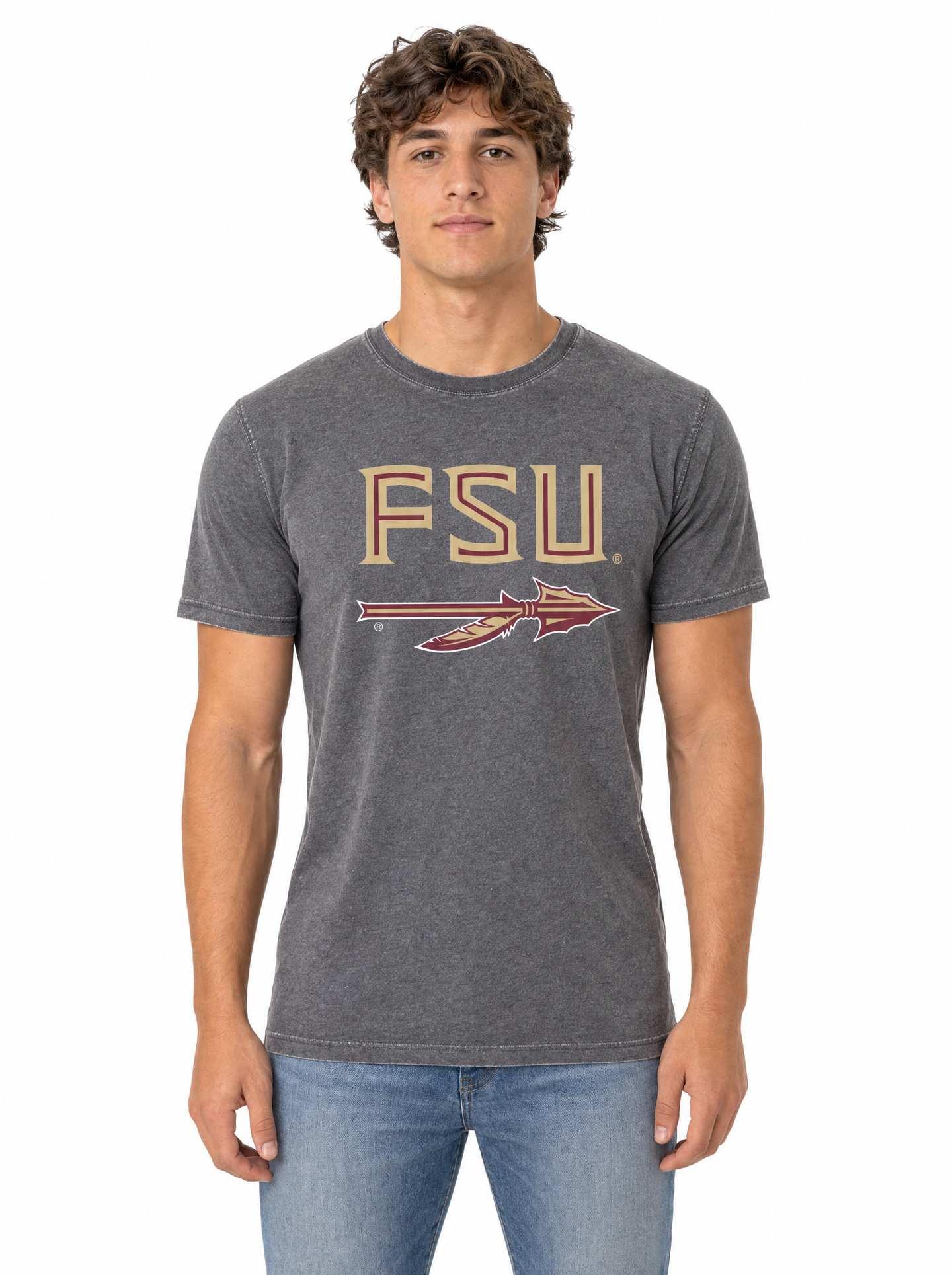 Florida State Seminoles Men's | Grey "FSU Spear" Tee