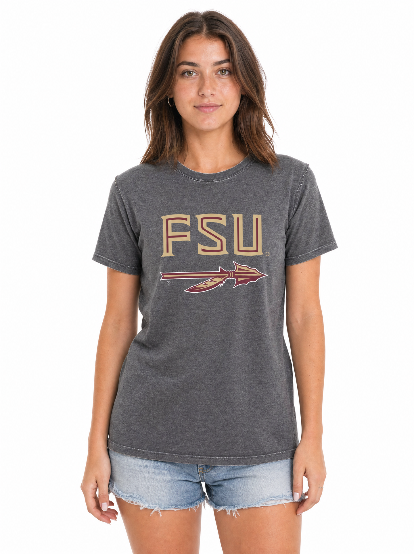 Florida State Seminoles Women's | Grey "FSU Spear" Tee