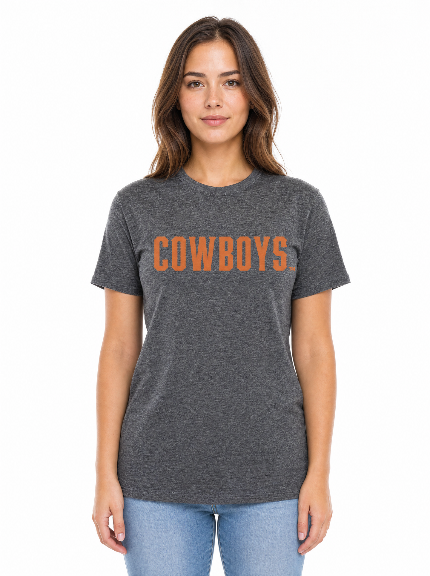 Oklahoma State Cowboys Women's | Charcoal "Cowboys" Tee