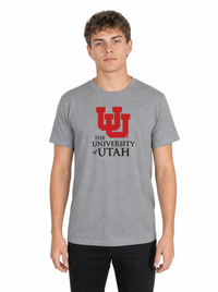 Utah Utes Men's | Grey "Interlocking UU" Tee