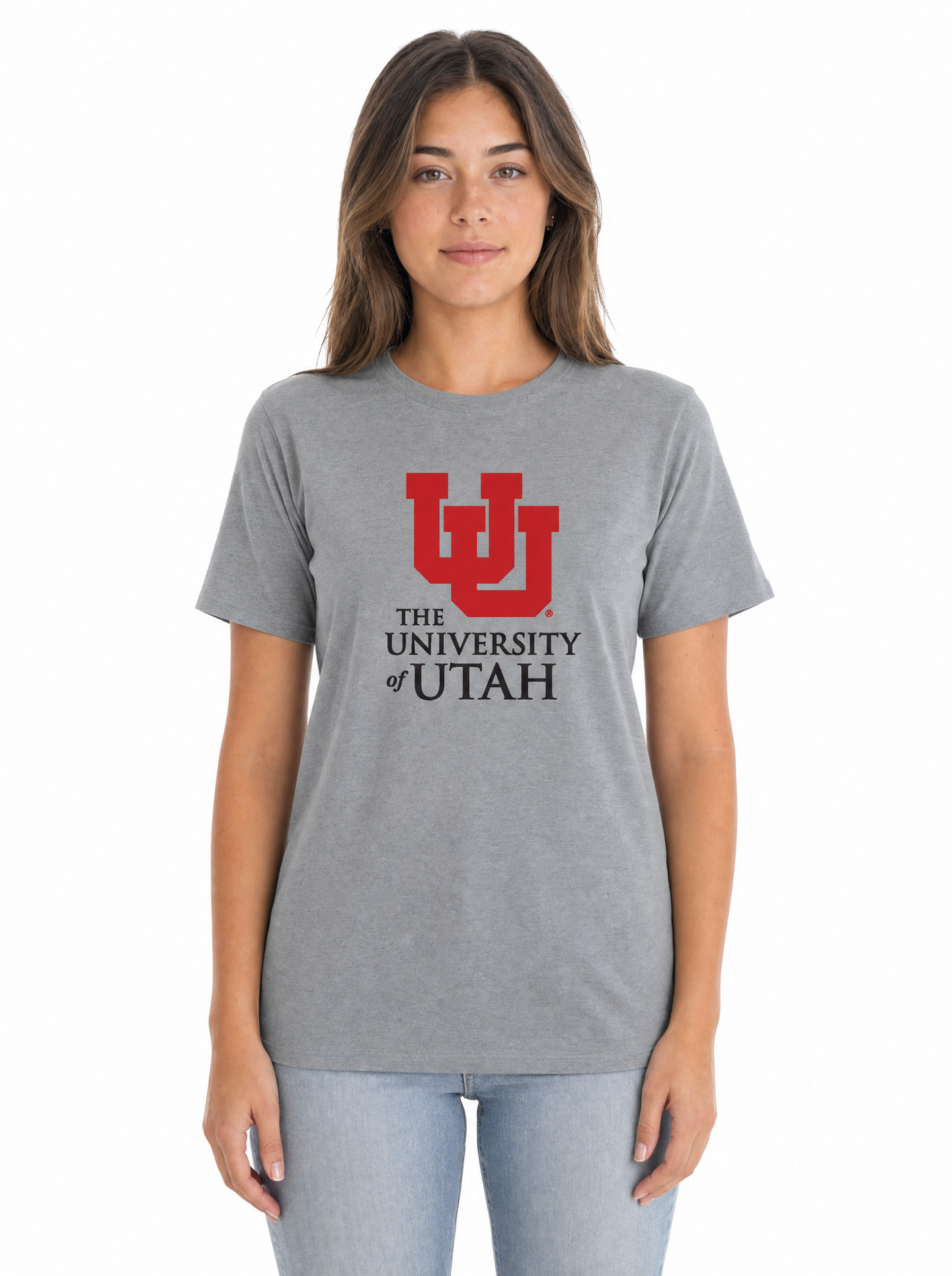 Utah Utes Women's | Grey "Interlocking UU" Tee