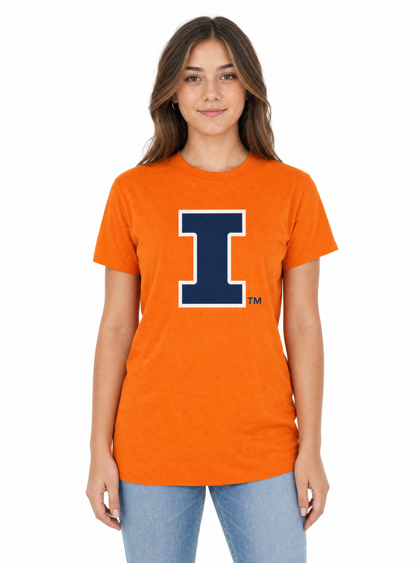 Illinois Fighting Illini Women's | Orange "Block I" Tee