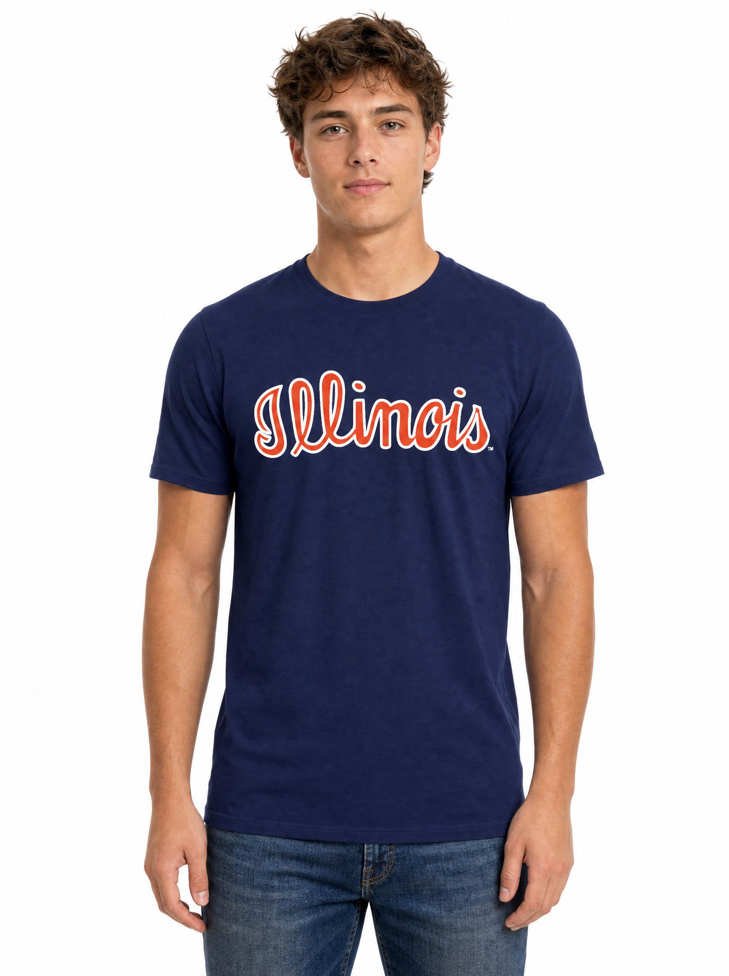 Illinois Fighting Illini Men's | Navy "Illinois Script" Tee