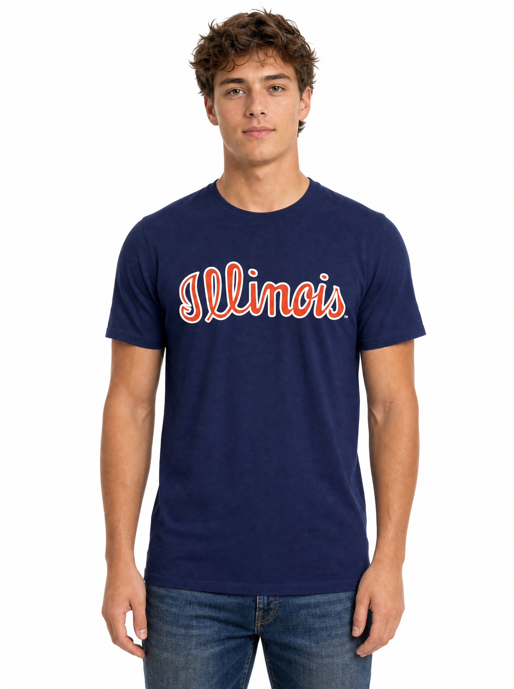 Illinois Fighting Illini Men's | Navy "Illinois Script" Tee