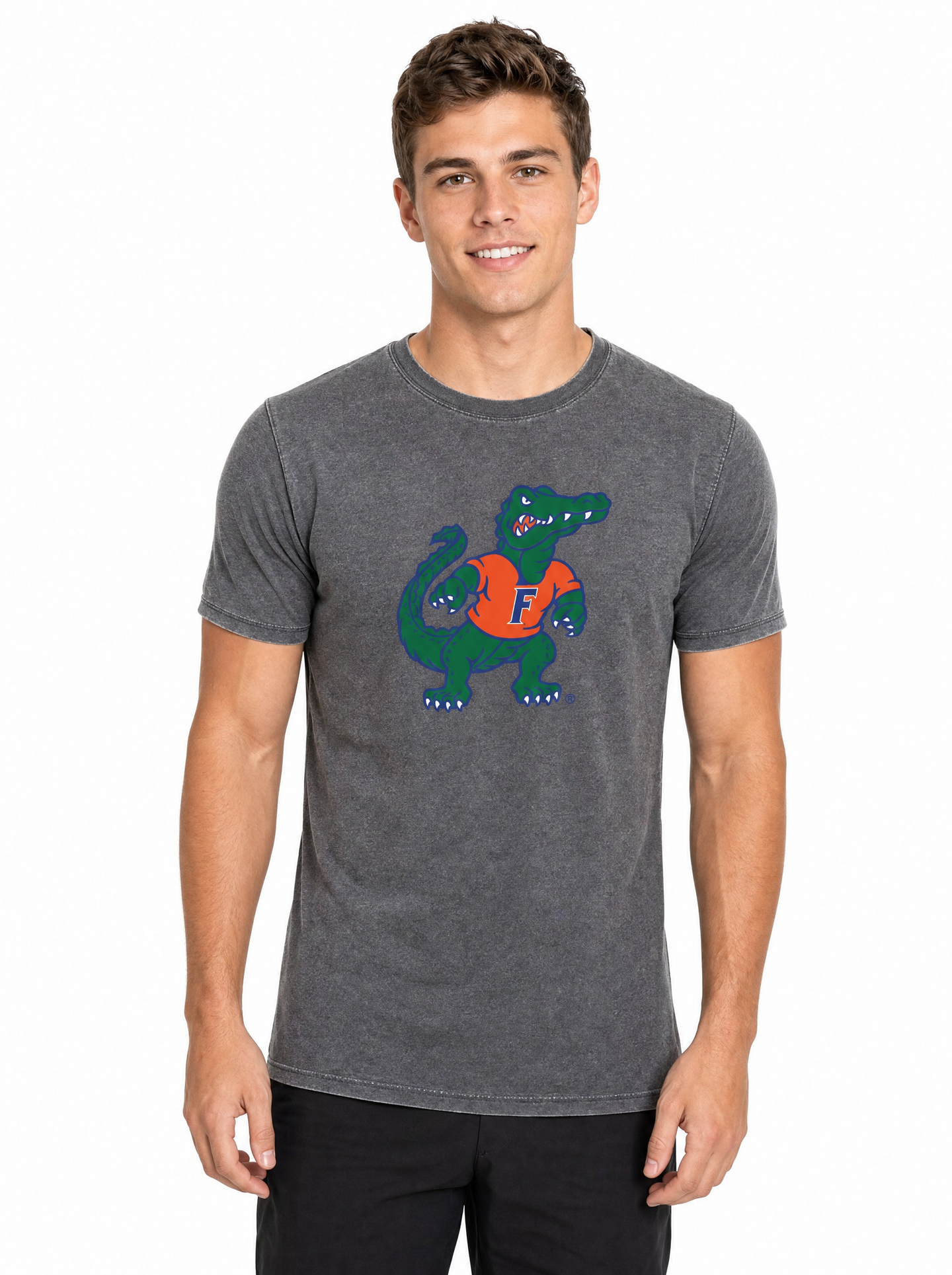 Florida Gators Men's | "Albert" Grey Acid Wash Tee