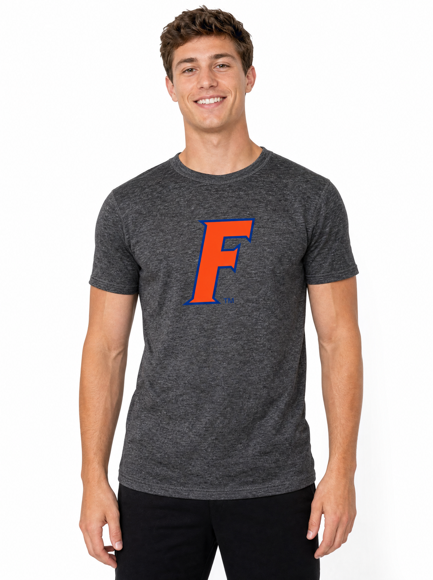Florida Gators Men's | "F" Black Acid Wash Tee