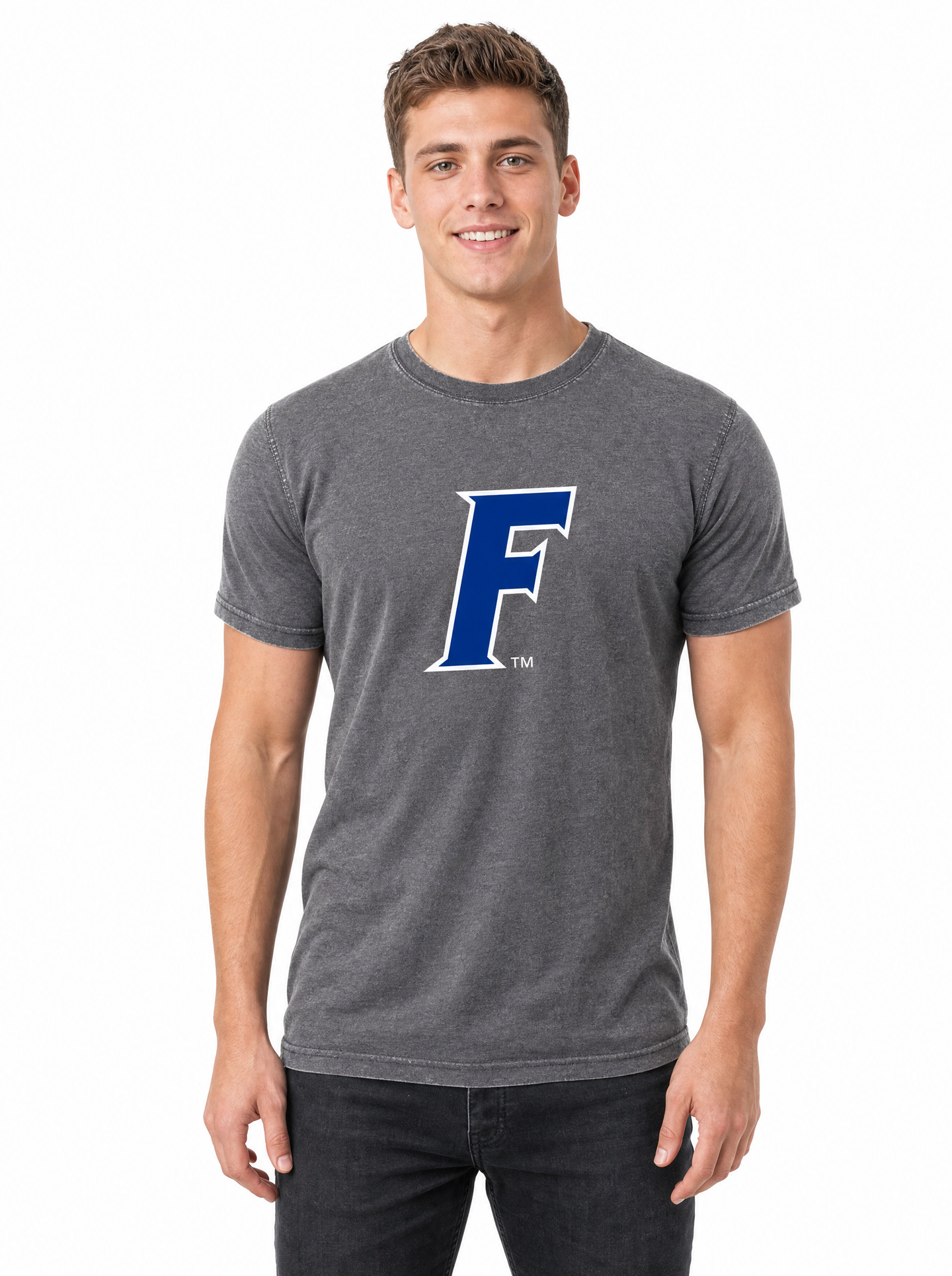 Florida Gators Men's | "F" Grey Acid Wash Tee