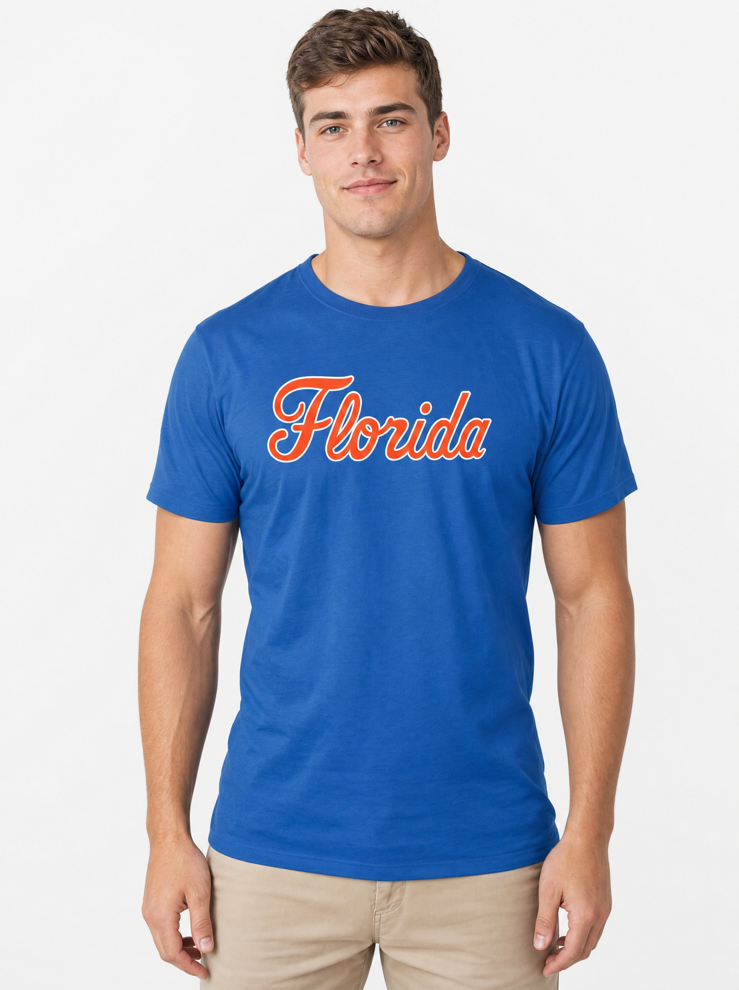 Florida Gators Men's | "Florida Script" Blue Cotton Tee