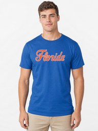 Florida Gators Men's | "Florida Script" Blue Cotton Tee