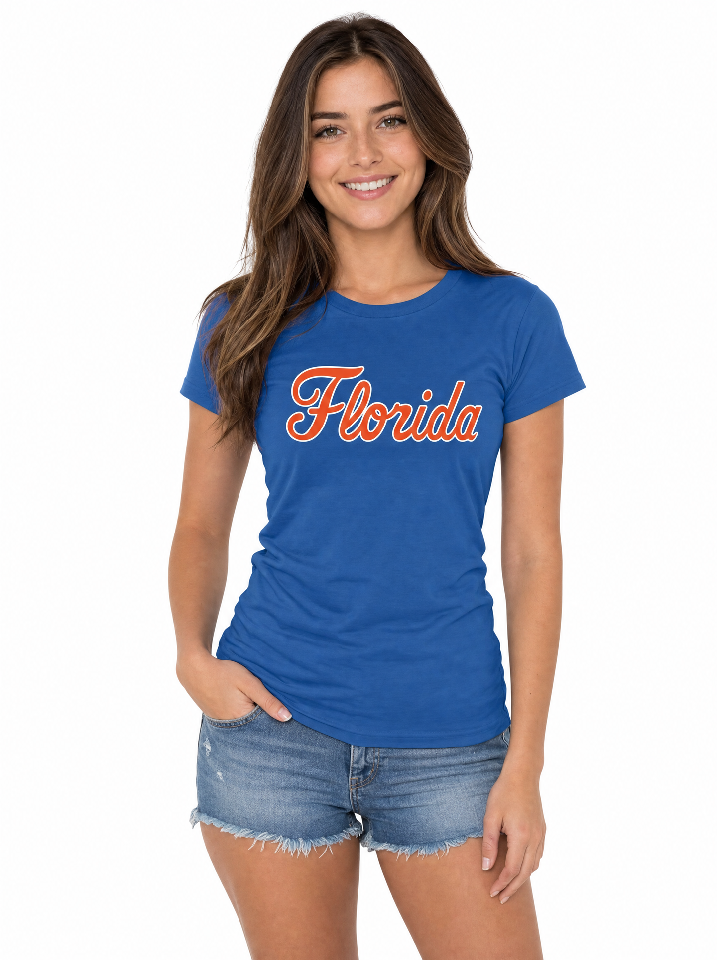 Florida Gators Women's | "Florida Script" Blue Cotton Tee