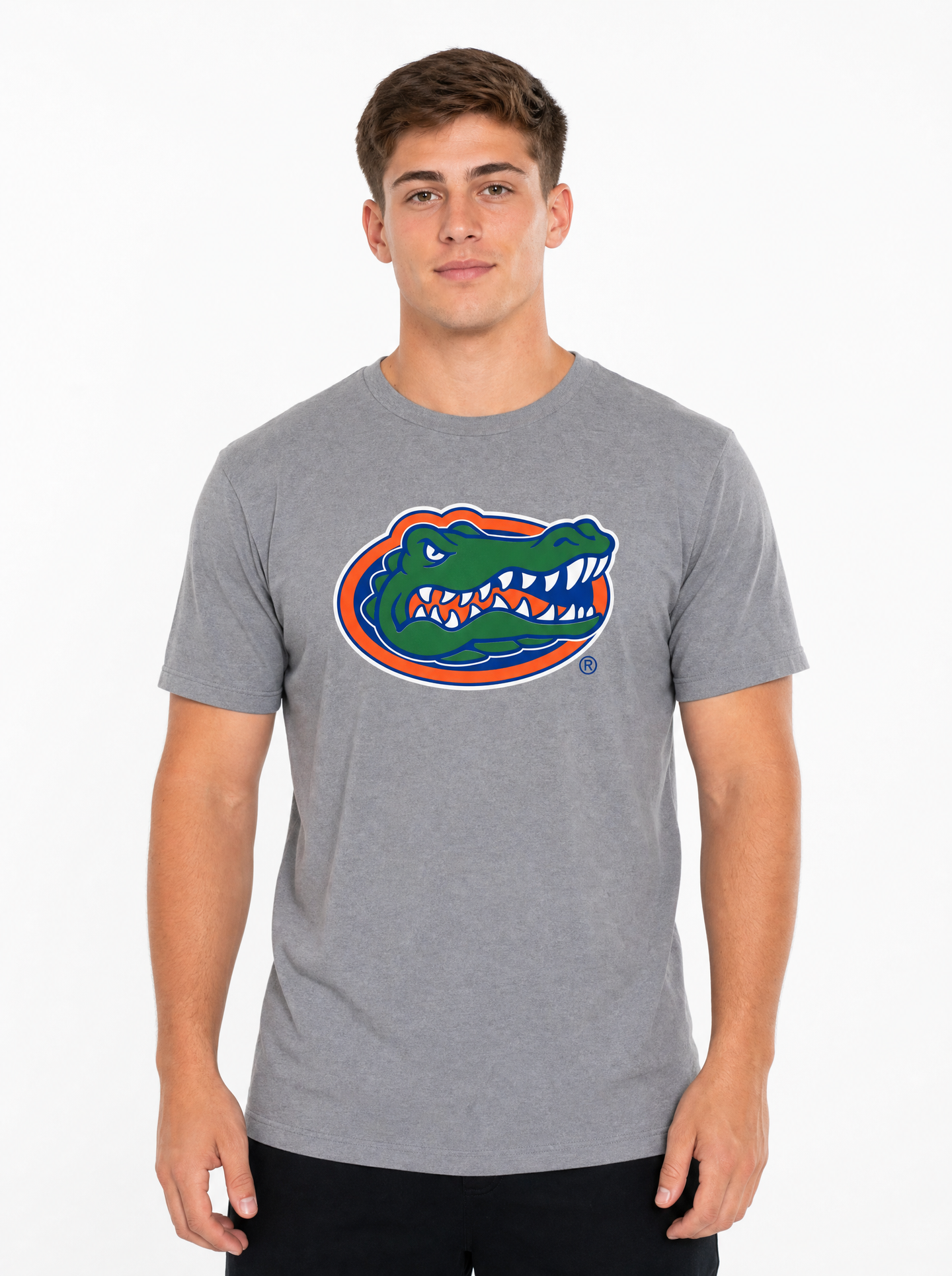 Florida Gators Men's | "Gator Head" Grey Cotton Tee