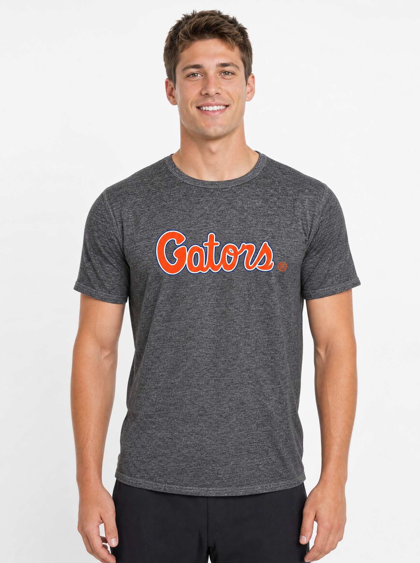 Florida Gators Men's | "Gators Script" Black Acid Wash Tee