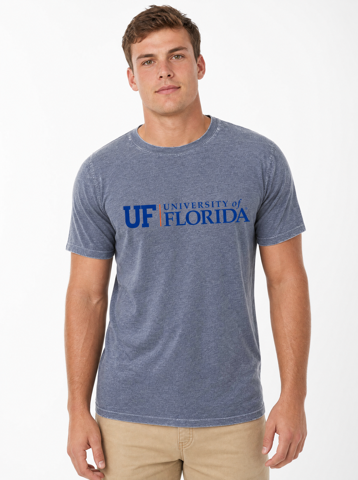 Florida Gators Men's | "UF Univ of Florida" Blue Acid Wash Tee