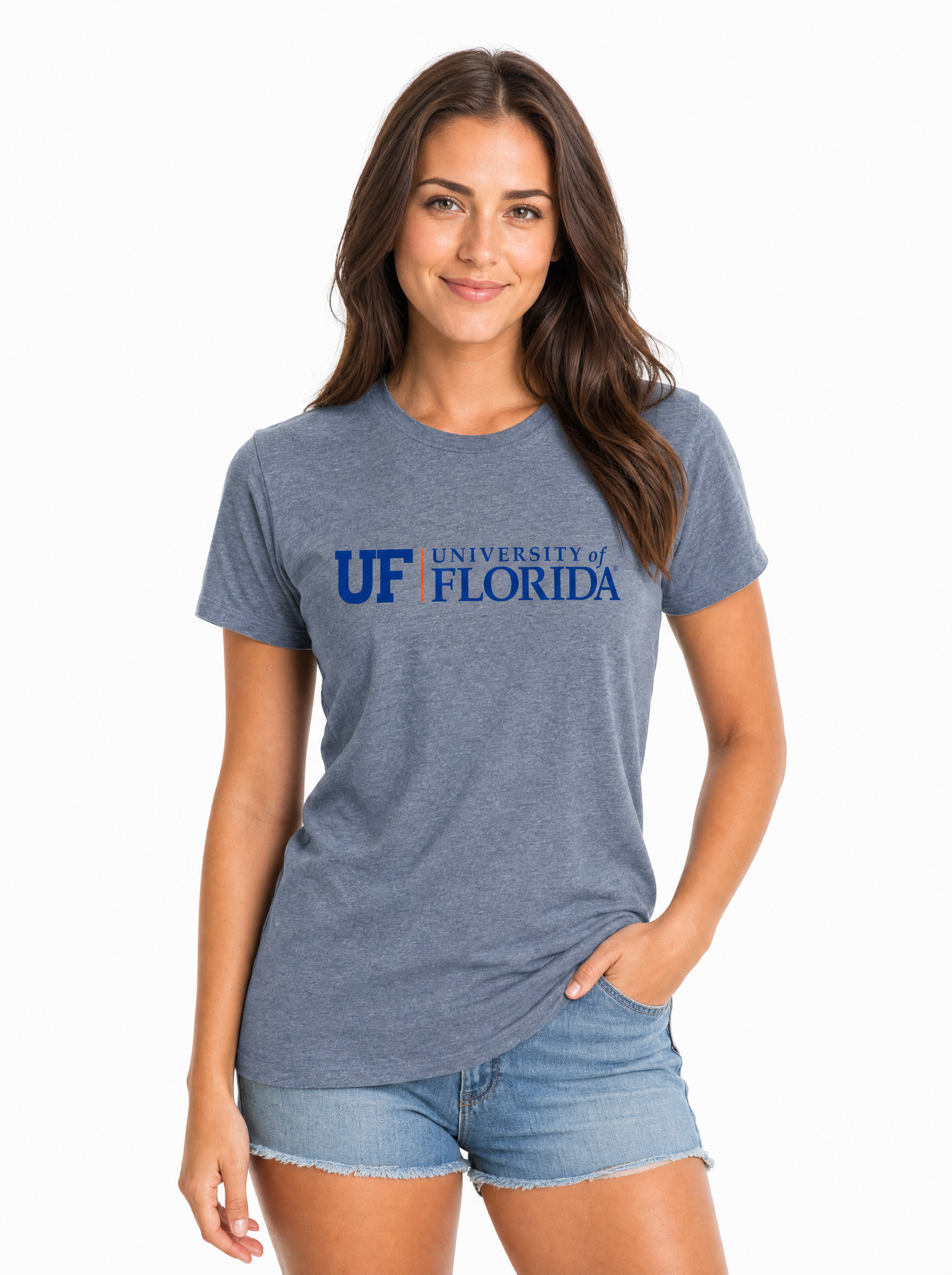 Florida Gators Women's | "UF Univ of Florida" Blue Acid Wash Tee