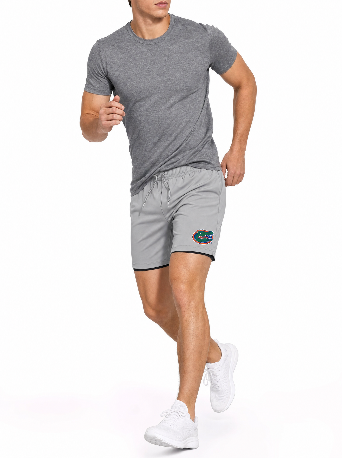 Florida Gators Men's | Gator Head Grey Lined Shorts