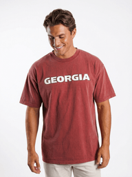 UGA Bulldogs Men’s | “Georgia Script” Tee - Arena GraffitiArena Graffiti