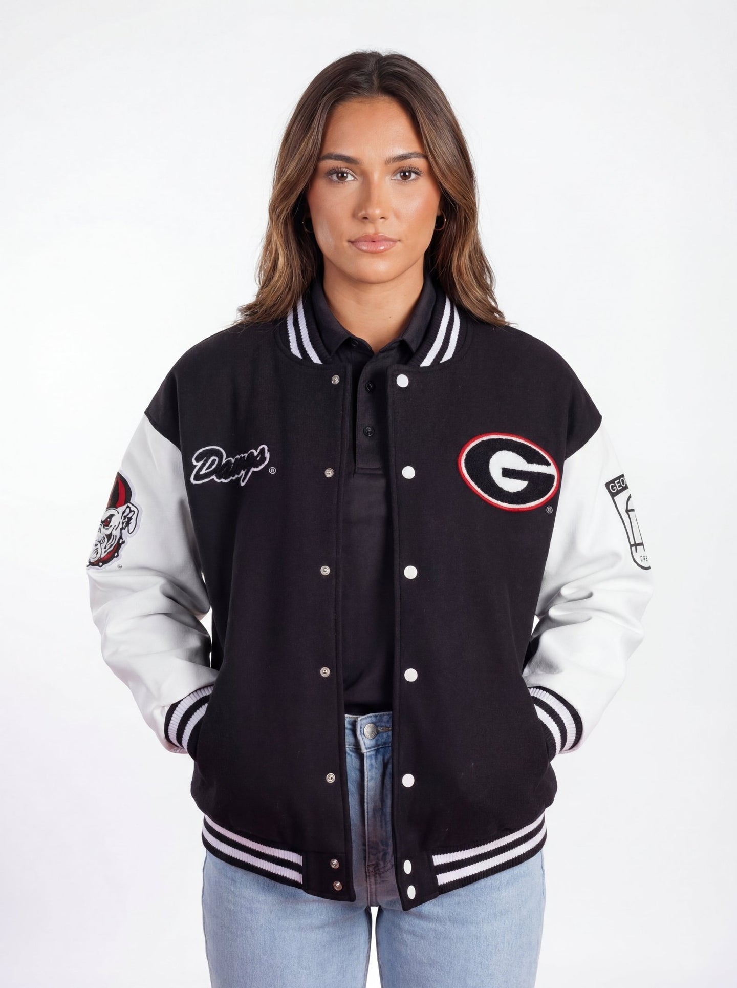 UGA Bulldogs Women's | “Iron Varsity” Letterman Jacket - Arena GraffitiArena Graffiti