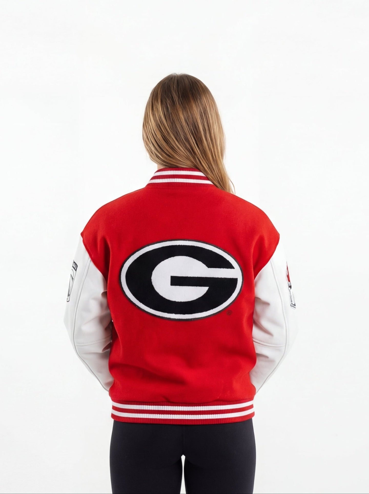 UGA Bulldogs Women’s | “Redline Varsity” Letterman Jacket - Arena GraffitiArena Graffiti